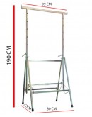 Coppia Cavalletti da Lavoro Telescopici 110-190 cm – Gambe Apribili - Portata max 250kg Coppia Cavalletti da Lavoro Telescopici 110-190 cm – Gambe Apribili - Portata max 250kg