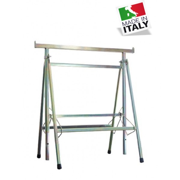 Coppia Cavalletti da Lavoro Telescopici 110-190 cm – Gambe Apribili - Portata max 250kg Coppia Cavalletti da Lavoro Telescopici 110-190 cm – Gambe Apribili - Portata max 250kg