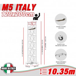 Trabattello M5 ITALY Altezza lavoro 10,35 metri