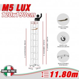 Trabattello M5 LUX Altezza lavoro 11,80 metri